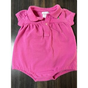 Ralph Lauren Polo Romper‎ Pink Short Sleeve Infant Girl 6M